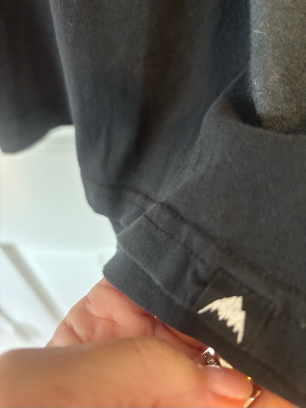 Black Burton Mountain-Accent Crewneck